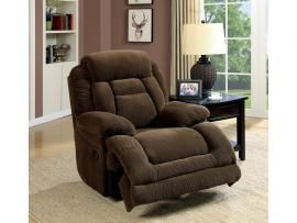 Brown Fabric Power Recliner